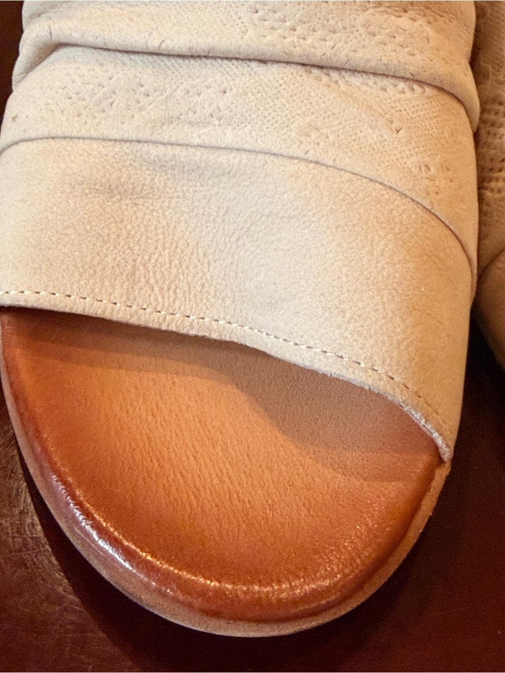 NWT! Miz Mooz Cream Leather Slingback Sandals - Picture 4 of 12